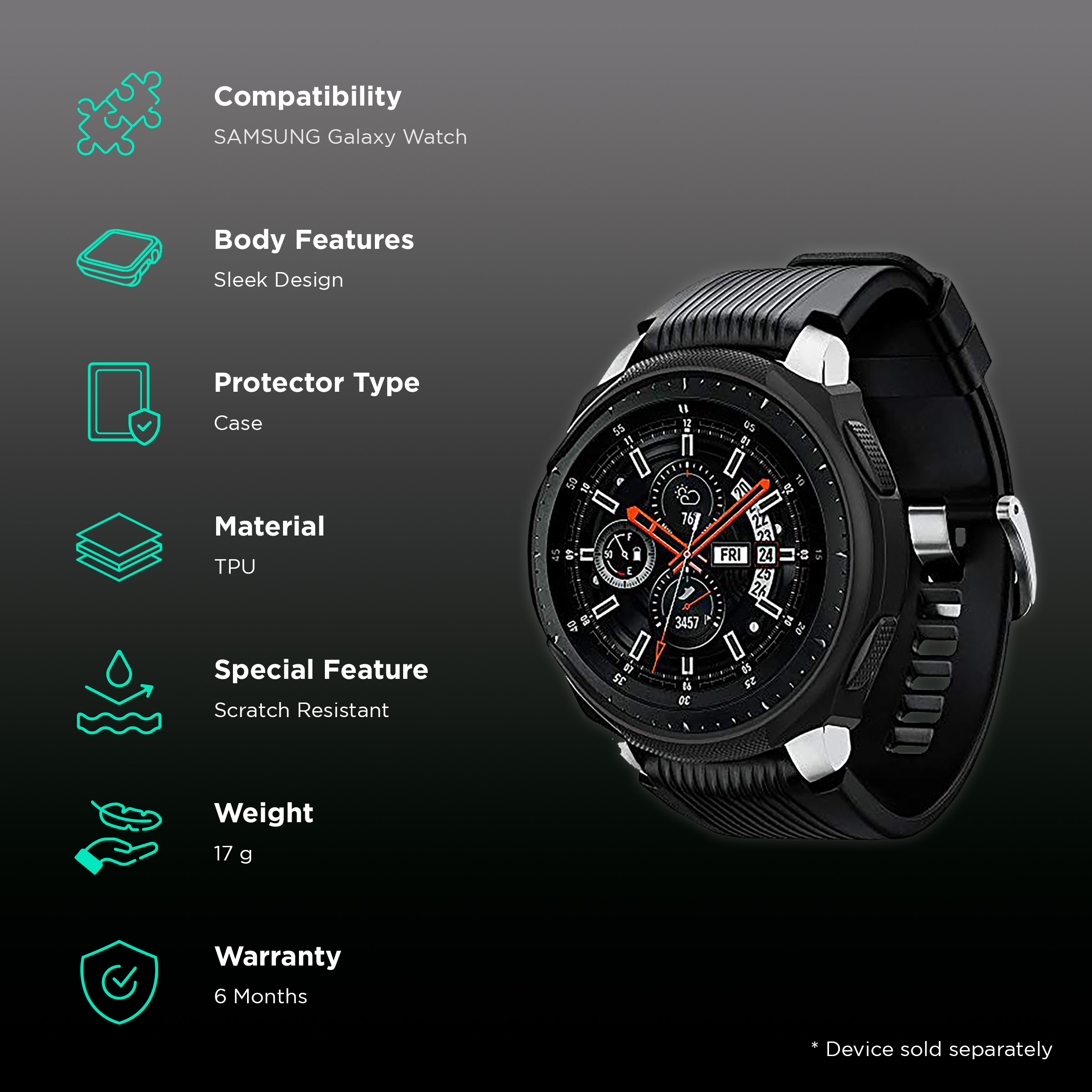 Galaxy watch best sale 46mm case